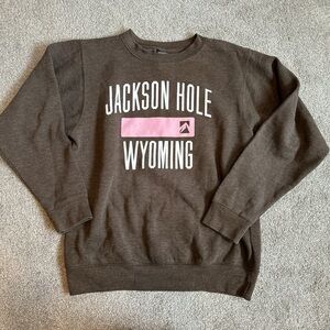 Women's Brown Jackson Hole Wyoming Sweatshirt